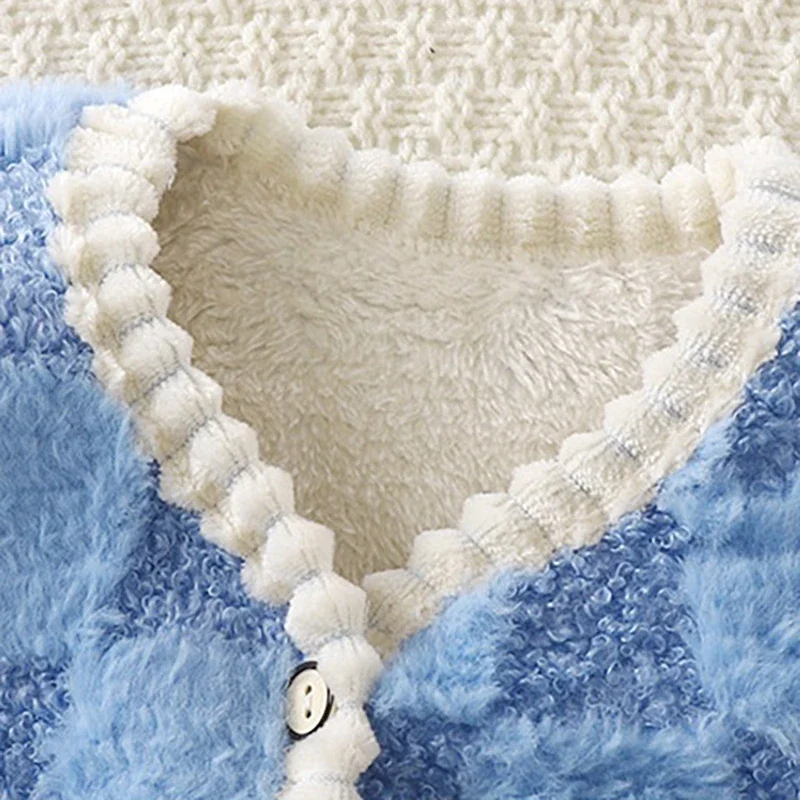 الخريف الشتاء الأطفال معطف الاطفال سترة صوف الطفل مزدوجة سميكة الدافئة جيليه متقلب نمط الفتيان الفتيات أكمام ملابس خارجية #4