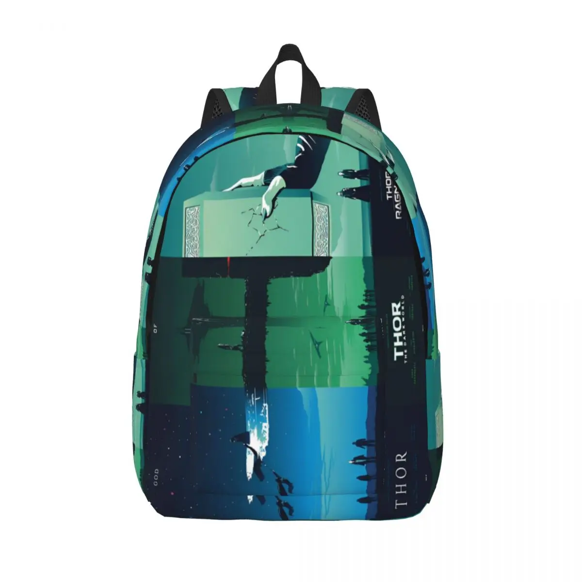 

Nordic Mythology Thor Hammer Backpack for Men Women Casual Student Business Daypack Cartoon Poster College Shoulder Bag Durable