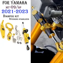 New MT09 MT-09 SP 2021 2022 2023 CNC Steering Damper Stabilizer Safety Mounting Kit Bracket For YAMAHA MT 09 mt 09 mt09 SP