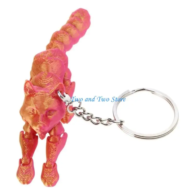 

HX6F Practical Sturdy Plastic 3D Wolf Keychain Charm Pendant for Home Decoration Office Desk Display or Car Ornament