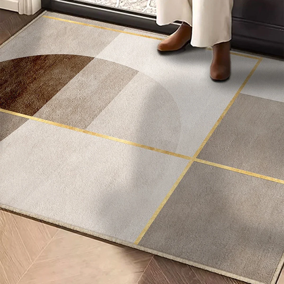 Geometric Pattern Home Entrance Doormat Dirt Trapping Welcome Rug Entry Door Mats Washable Non-slip Carpet Tapete De Entra 바닥매트