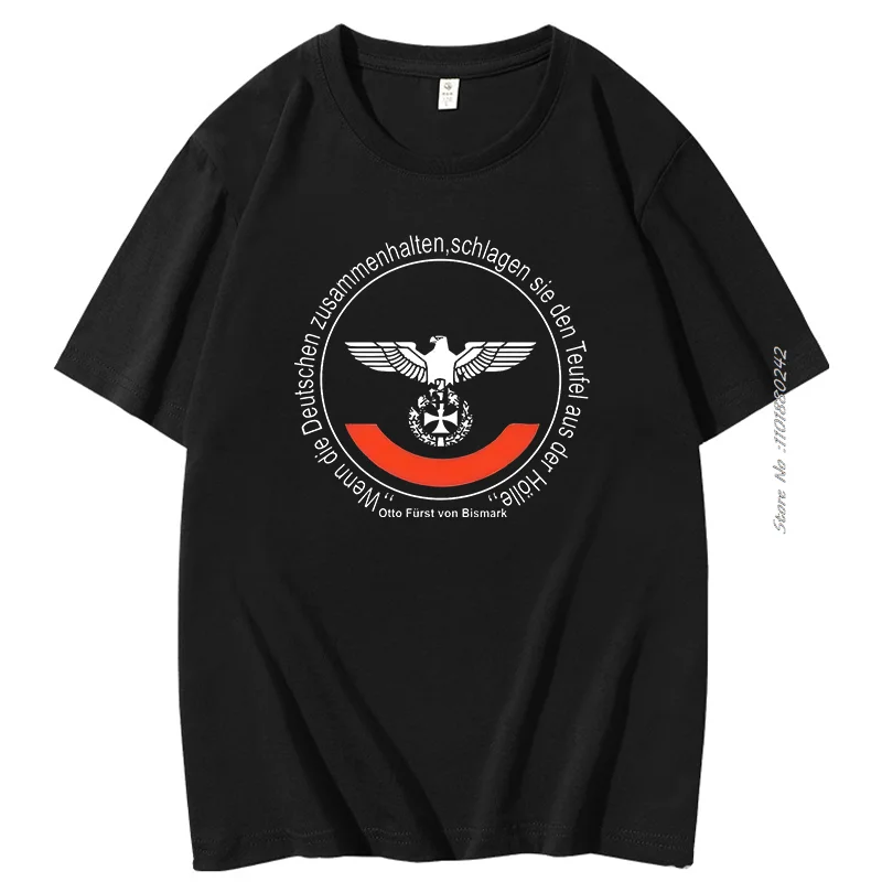 Summer Hot Sale Men T-Shirt Furst Von Bismarck Deutschland Reichsadler Hooligans Deutsches Reich Cotton Short Sleeve T-Shirts