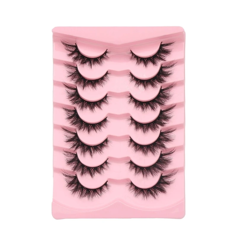 Eye Lashes Natural Look,Piekerige Fuzzy Mink Vossen Wimpers Sets Pack,Faux Mink Fuzzy Valse Eye Wimpers Pack