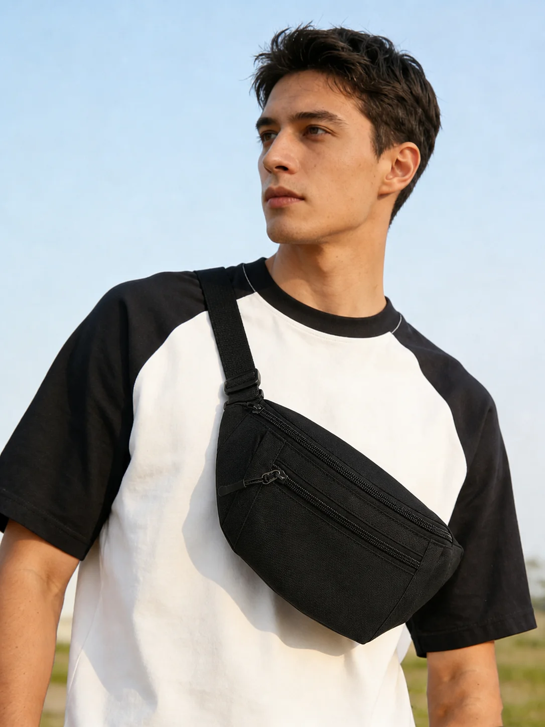 Hüfttasche Gürteltasche Casual Brusttasche Sport Reise Rucksack Schultertasche Umhängetasche Crossbody-Tasche – Detail 4