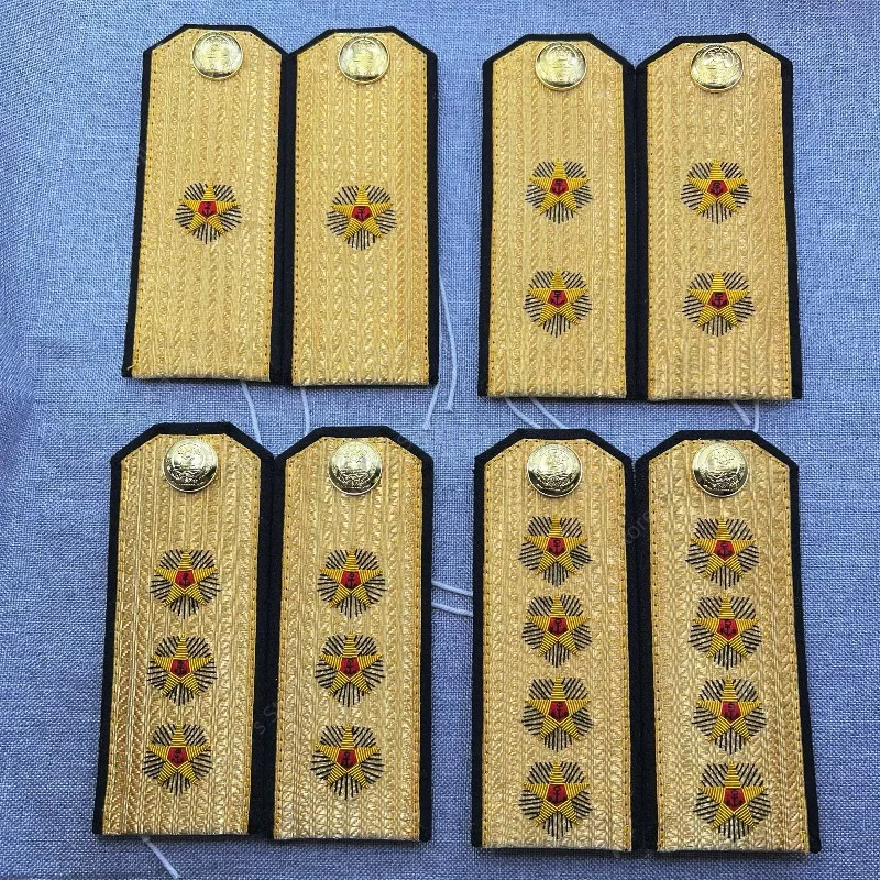 

Chinese People's Liberation Armed Navy Type 55 Epaulettes Epaulet General Flag Officers Shoulder Mark Board Knot