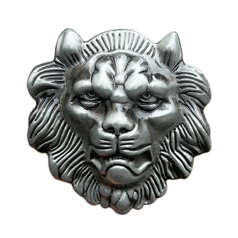 Western Cowboy Animal Lion Head Belt Buckle - Fashionable Accessory for Men