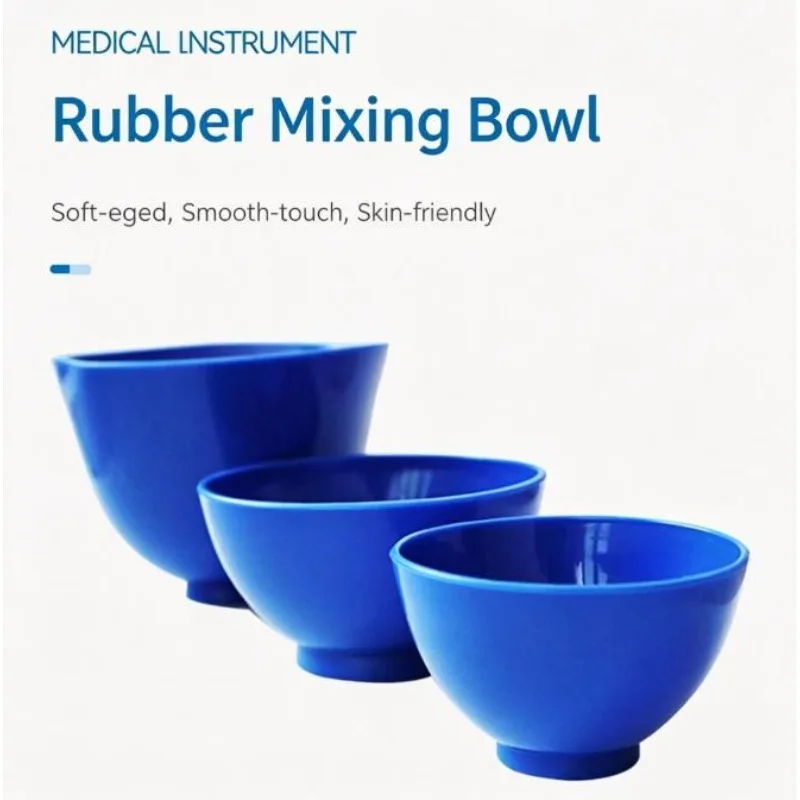COTISEN Dental Silicone Rubber Bowl Soft Gypsum Impression Material Mixing Bowl Blue Small Silicone Bowl Dentistry Lab Supply