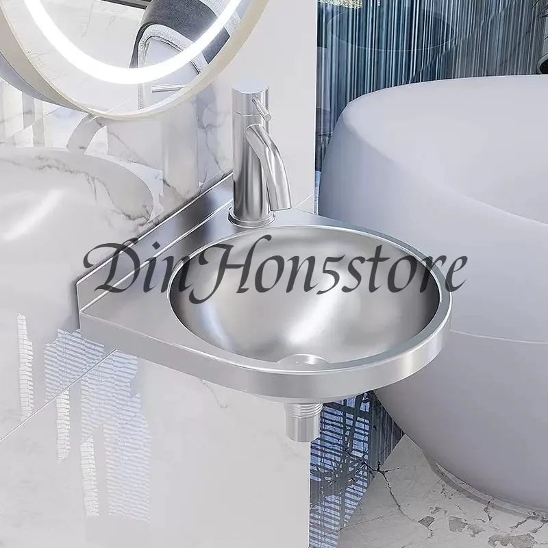 304 stainless steel household small unit wall mounted small washbasin balcony bathroom washbasin simple basin