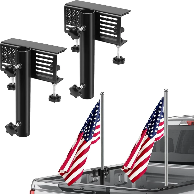 

Lathe flagpole holder No drilling required Pickup truck flag holder Fit