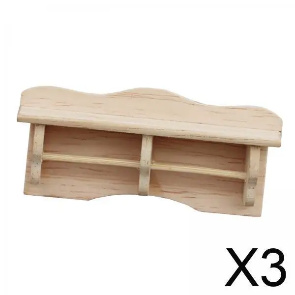 

1 12 Scale Dollhouse Shelf Unfinished Wood Bookcase Mini Storage Model Furniture for Dolls House Living Room Accessories