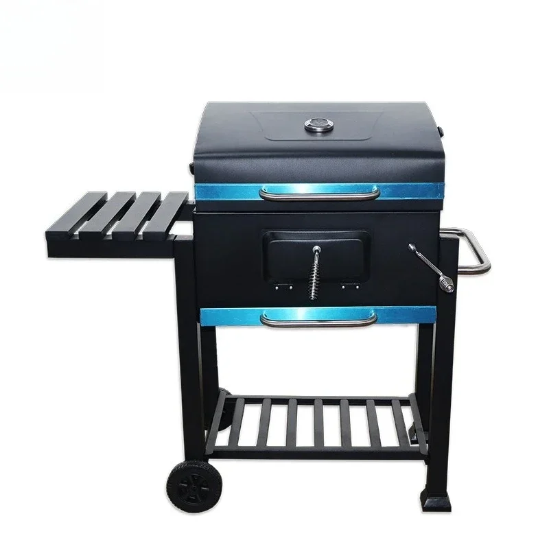 Portable easy installation oil drum stove bbq courtyard large square barbecue grill heating grill barbecue grill