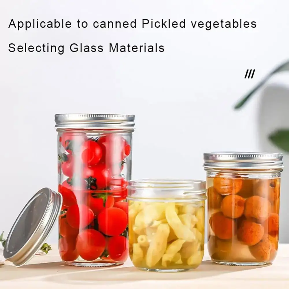 200/250/300/400/500/650ML Glass Sealed Jar Large Capacity Clear Fruit Jam Nuts Grain Cereal Seasoning Tea Leaf Container Box