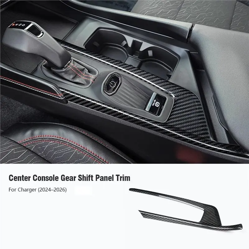 【Price Drop !!】-Center Console Gear Shift Panel Trim For Dodge Charger 2024-2026 Car Accessories