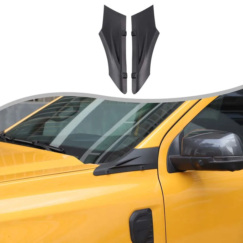 

For Ford Ranger 2023+ ABS Matte Black Car Front Side Upper Fender Panel Decorative Cover Car Accessories