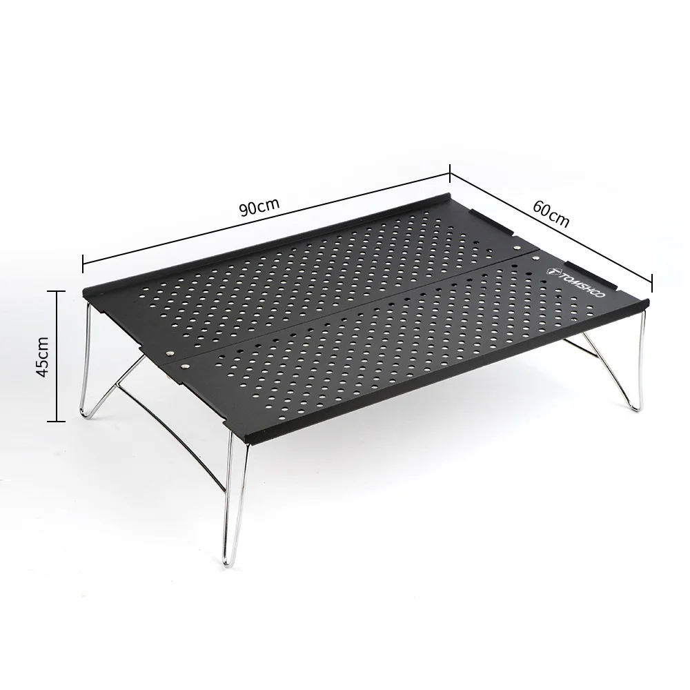 Tomshoo Compact Camping Table Small Folding Table Outdoor Metal For Camping Barbecue Picnic Tourism Fishing Camping Accsesorios