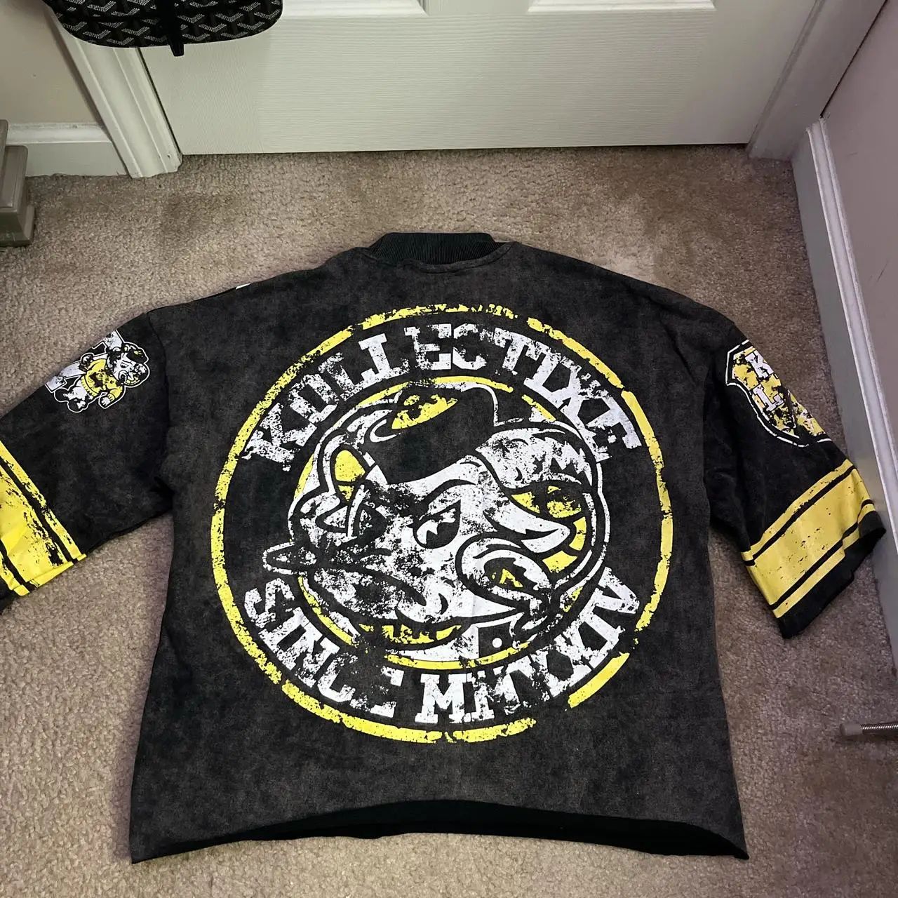 الشارع الشهير تي شيرت Y2K نصف كم بلايز رجالي الهيب هوب الكرتون رسالة الجرافيك طباعة المتضخم تي شيرت الجولة الرقبة ملابس قطنية #2