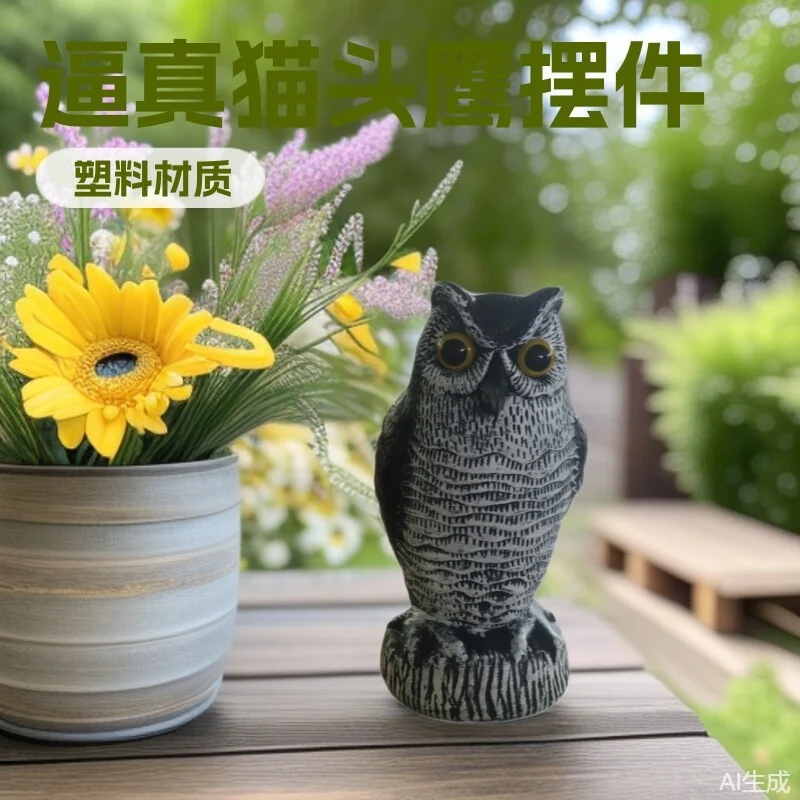 cross-border-hot-selling-small-105-inch-garden-bait-bird-repelling-owl-ornament-garden-decoration-ornament