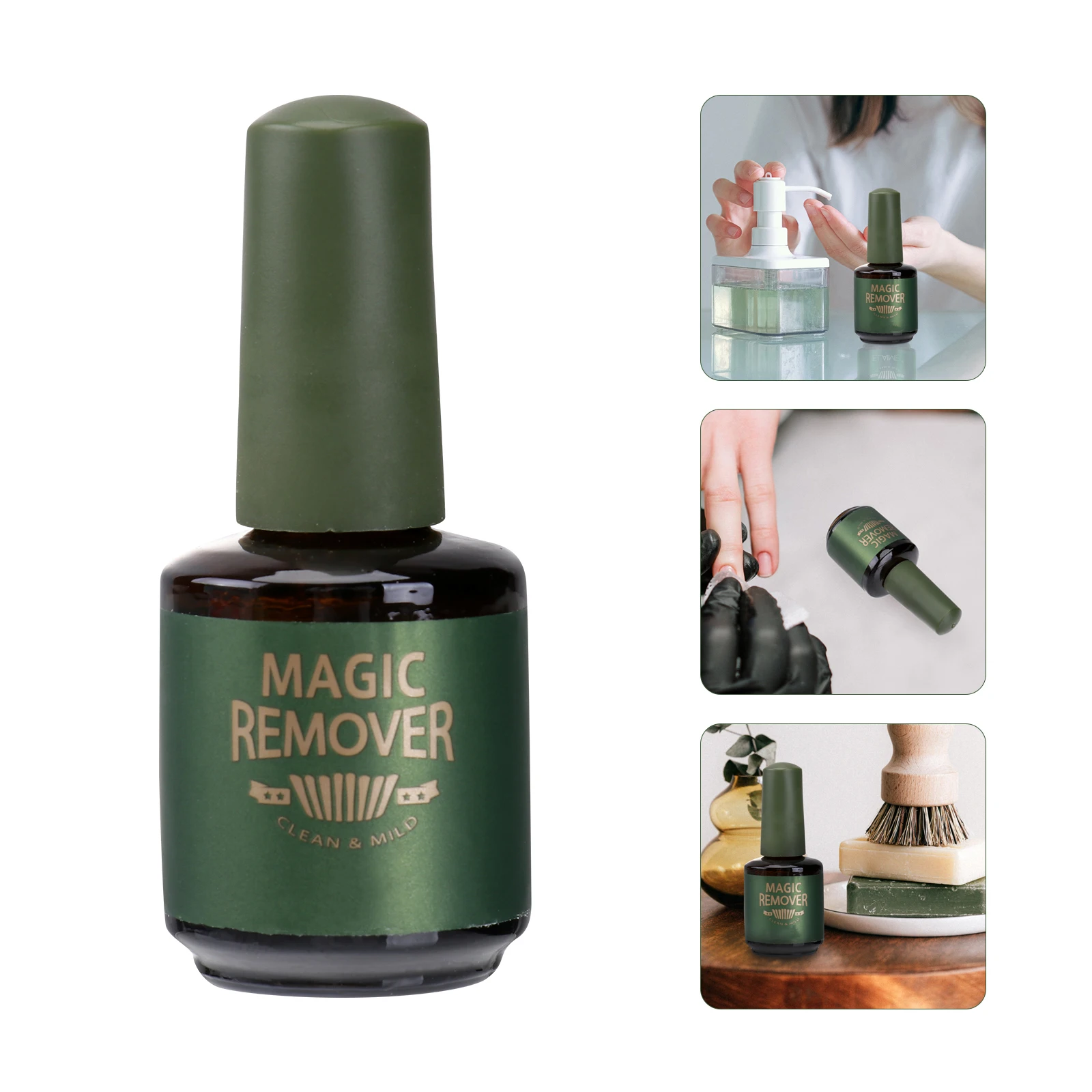 Soak Off Gel-Nagellackentferner, Nagelentferner mit Bürste für den schnellen Heimgebrauch, sicher für Nägel und Haut, mühelose Gelentfernung