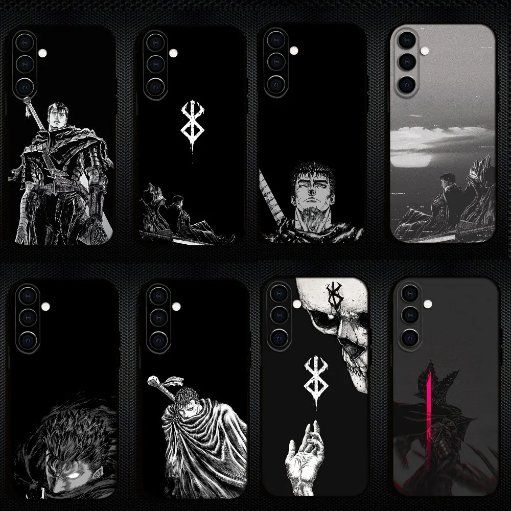 

manga berserk guts Phone Case For Samsung Galaxy A73/A72/A71/A70/A53/A52/A51/Others Soft Black Shell