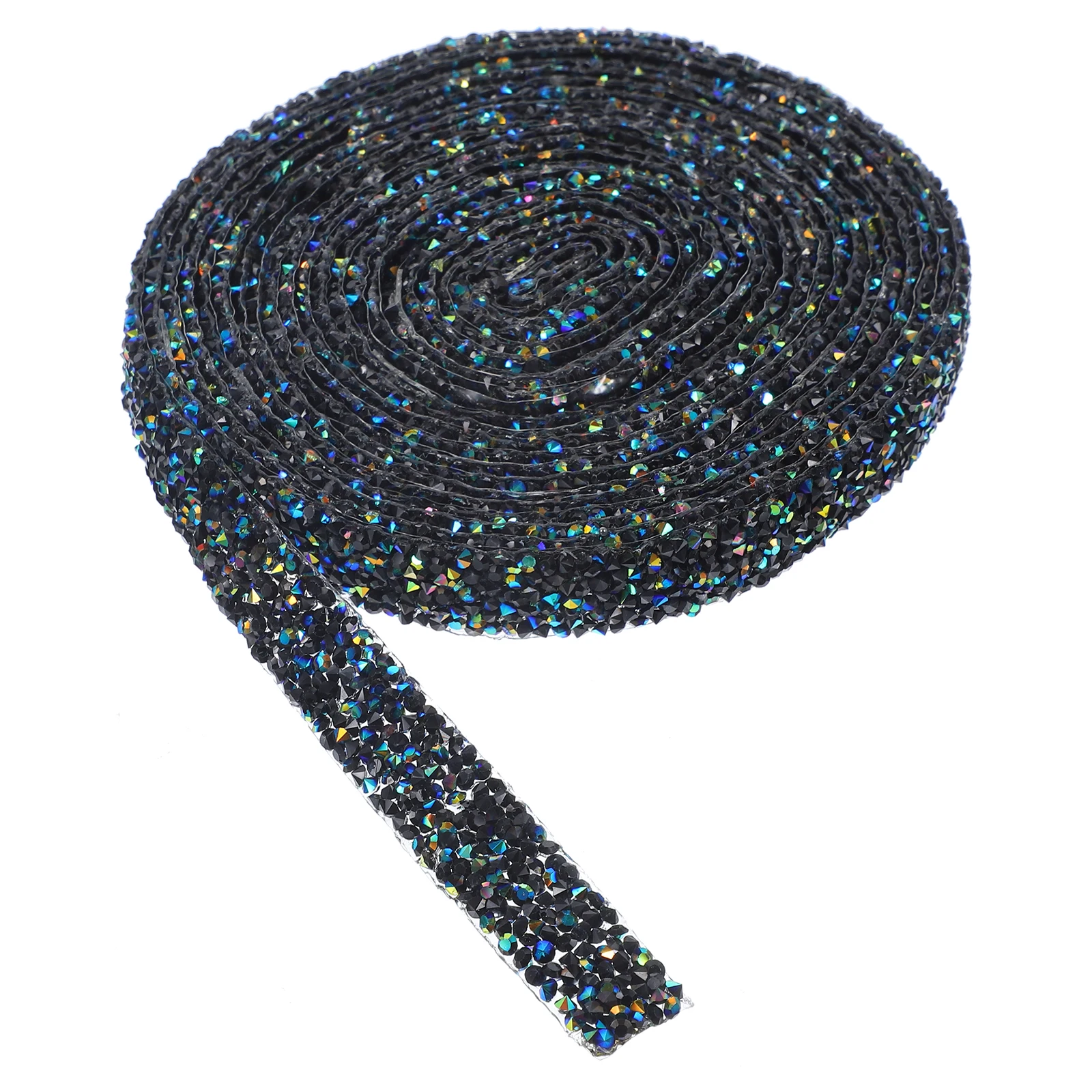 

Adhesive Rhinestone Strip Black Blue AB 1 5cm Yards Pack Non Fading Anti Wearing Perfect Bridal Veils Belts Clothes Bags