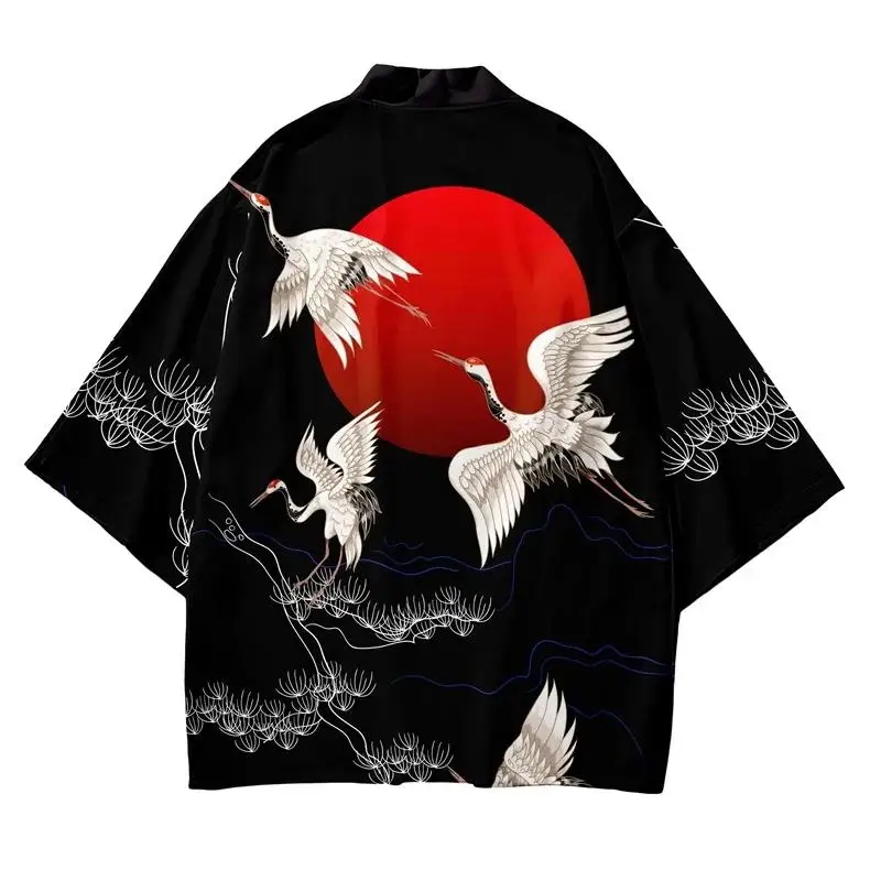 Japanese Street Classic Women's Kimono New Looser Japan Street Wear Kimono Man Outdoor Casual Harajuku Style Trendy Haori