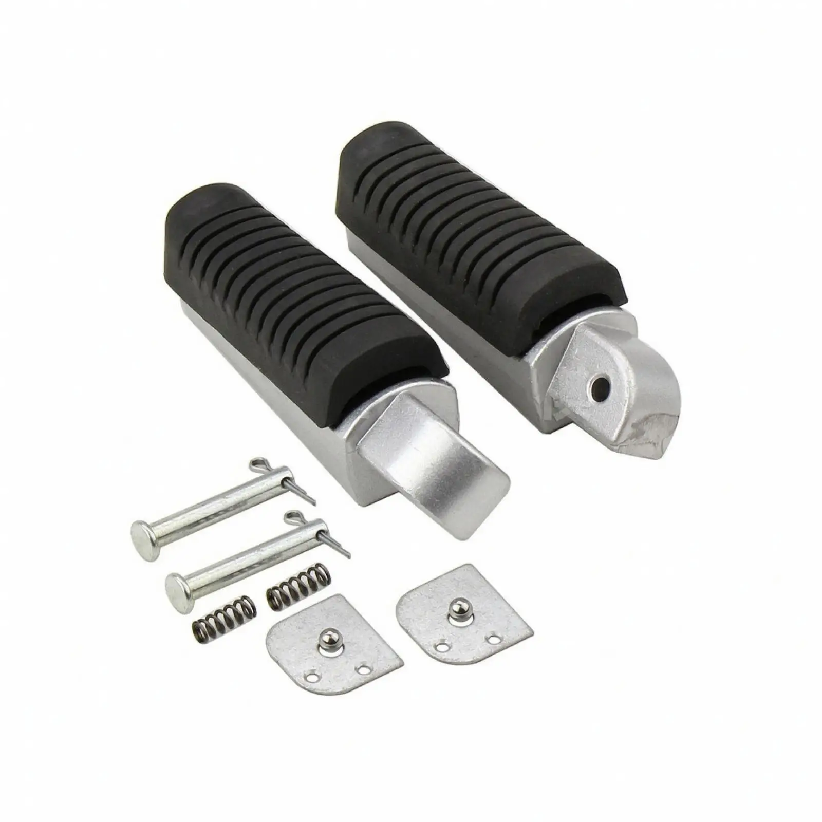 Side Motorcycle Foot Pegs Replacement Aluminum Rubber Hinged Fold Away Design for Reliable Rear Passenger Support
