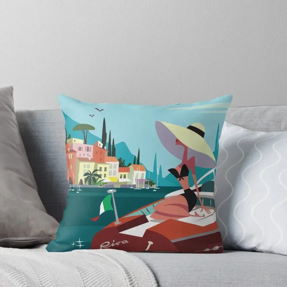 Lago di Como poster Throw Pillow Decorative Cover For Living Room Couch Cushions christmas ornaments 2025 Sofa Cover pillow