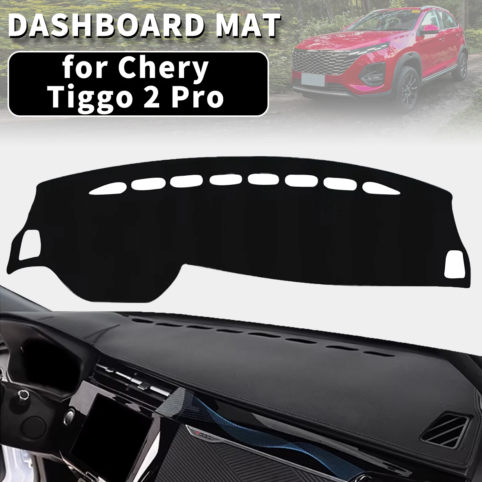 

for Chery Tiggo 2 Pro 2022-2025 Dashmat Dashboard Cover Dash Mat Anti-UV Sun Shade Carpet Pad Car Styling Accessories Protector