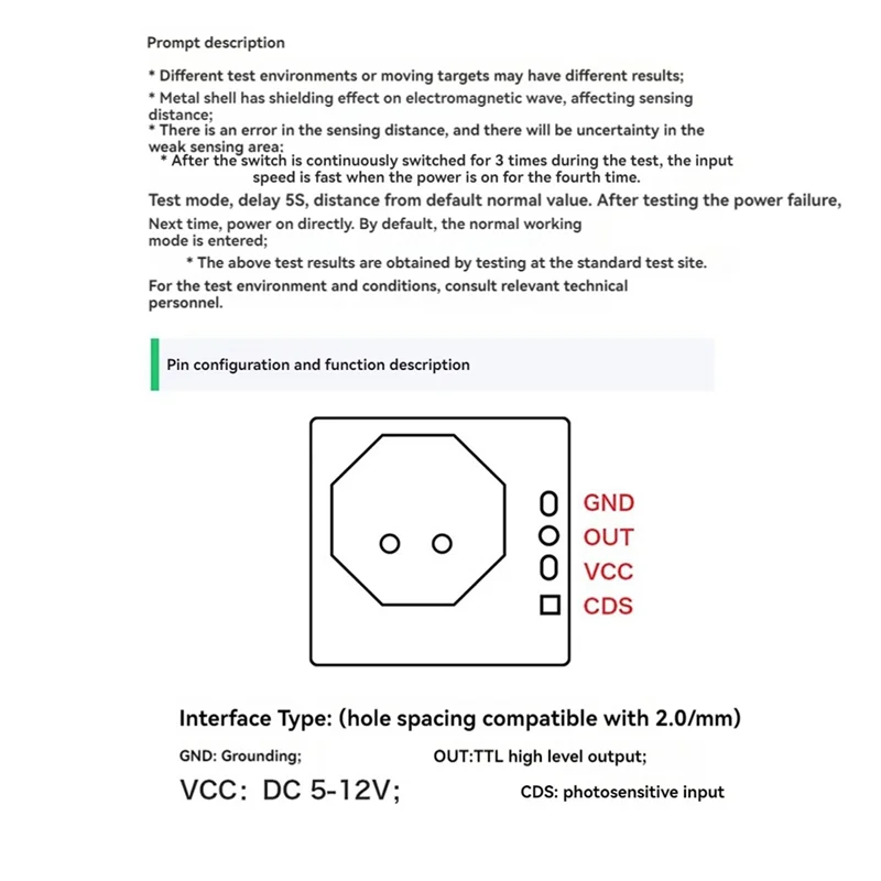 A99E-2X LD020 5.8G Human Presence Radar Sensor Module Ultra-Small Size High Sensitivity Radar Sensor