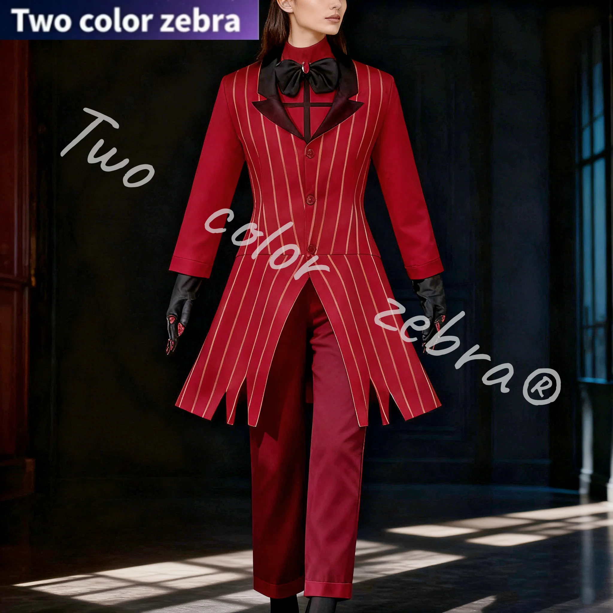 

Cosplay Hazbin Cosplay Hotel Charlie Morningstar Lucifer Cosplay Costume Uniform Red Coat Shirt Pants Angel Halloween Carnival