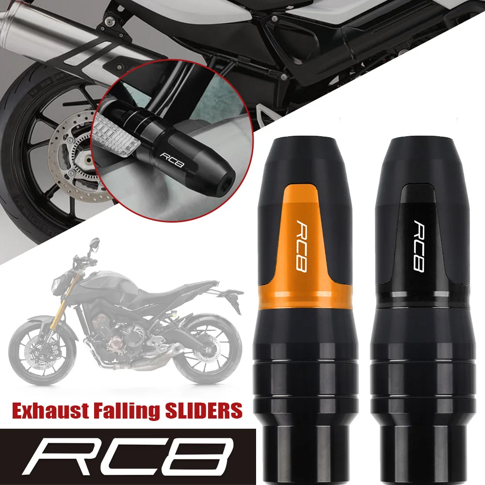 

FOR RC8 RC8R 2009 2010 2011 2012 2013 214 2015 2016 Motorbike CNC accessories Exhaust Frame Sliders Crash Pads Falling Protector