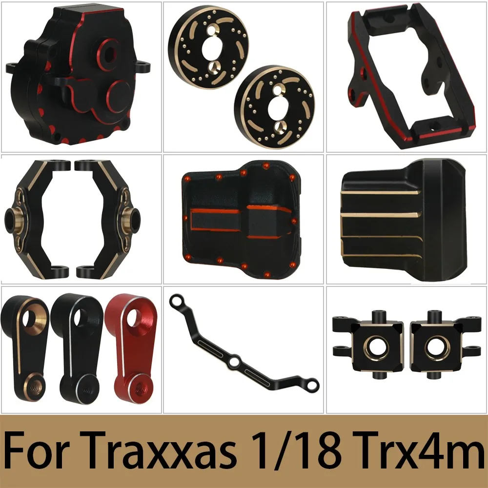 For TRX4M Upgrades Motor Servo Mount Steering Link 25t Servo Horn Servo Bracket Metal Parts For Traxxas TRX4M 1/18 RC Car