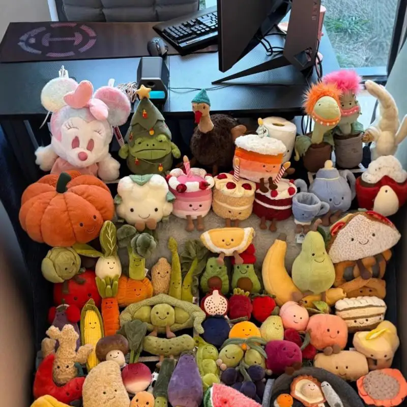 جيلي JC قصة الخبز سلسلة أفخم محشوة دمية لطيف شجرة أرنب كرة الثلج لينة الكرتون الأطفال العصرية لعبة حقيبة سحر هدايا عيد الميلاد