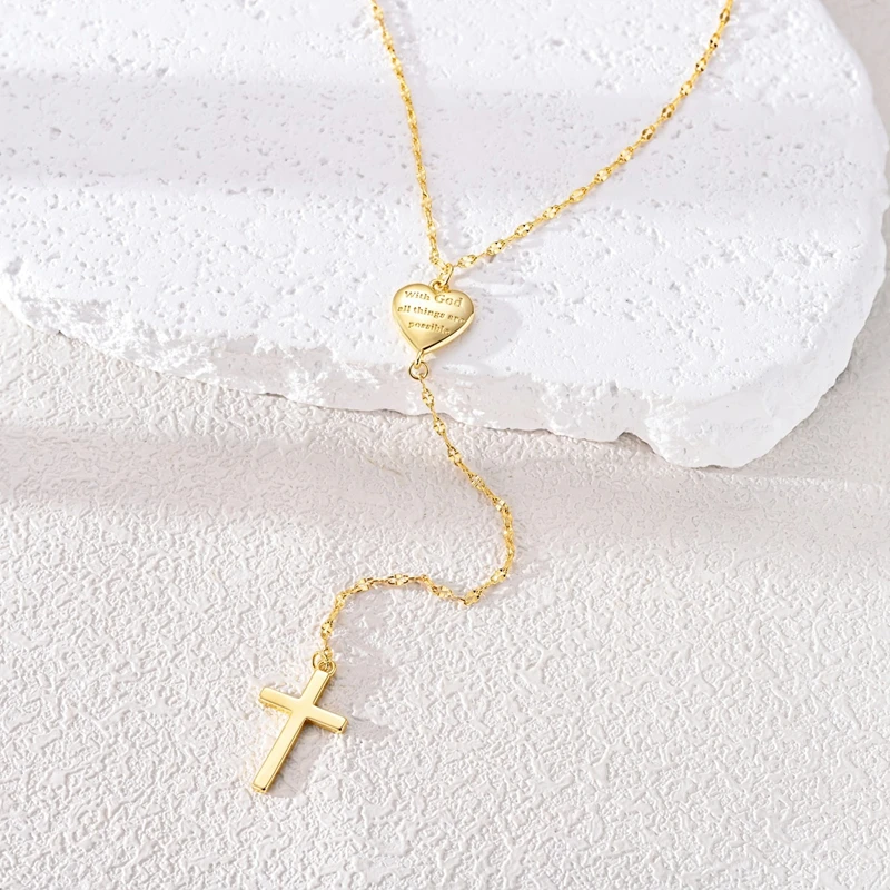 Hot Sale 925 Sterling Silver Necklace Turtle Bear Cross Heart Dangle Necklace Fit Women Birthday Anniversary Jewelry Gift