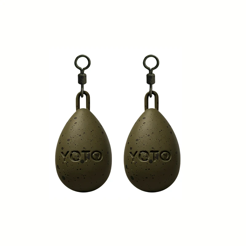 

Carp Fishing Round Lead Weights with Hand Feel Coating, 2PCS Set Durable Anti Corrosion Coated Fishing Tackle for Carp Angling