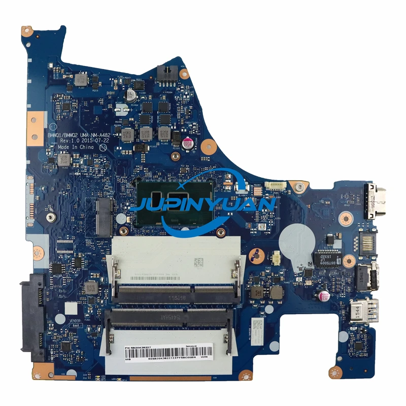 

For Lenovo IdeaPad 300 300-15ISK Laptop Motherboard SR2EX 4405U I3 I5 I7 CPU 5B20K38227 BMWQ1 BMWQ2 NM-A482