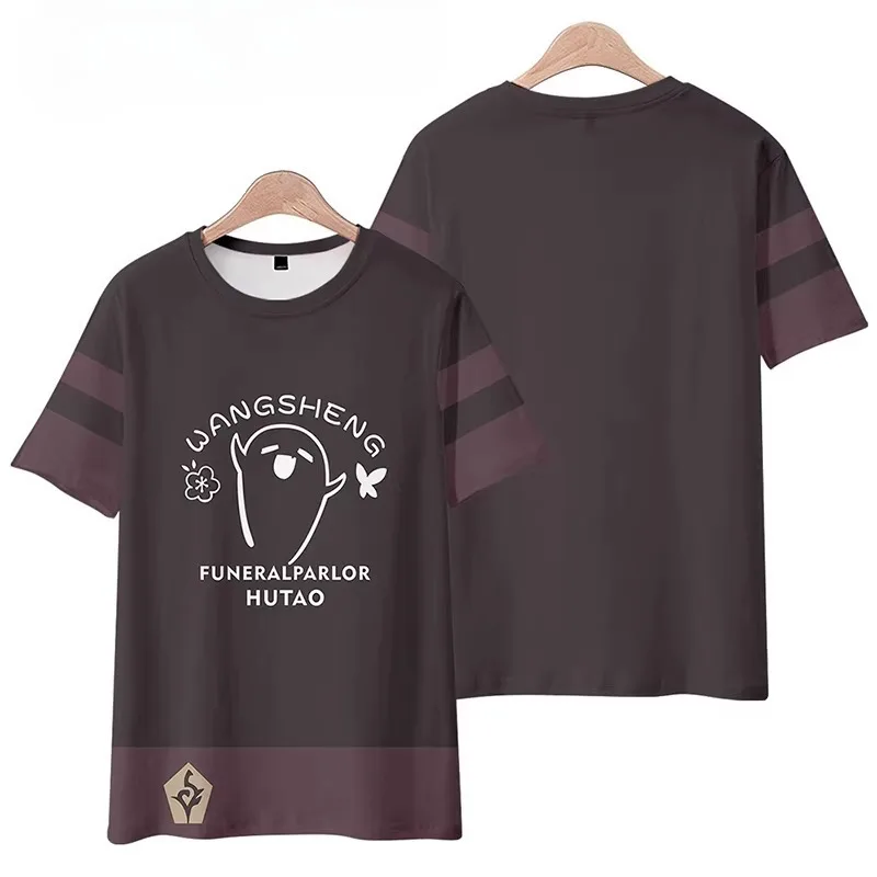 Genshin Impact Character Hu Tao Nahida Wanderer Casual Short Sleeve T-Shirt Unisex Men Women Short Sleeve Tops
