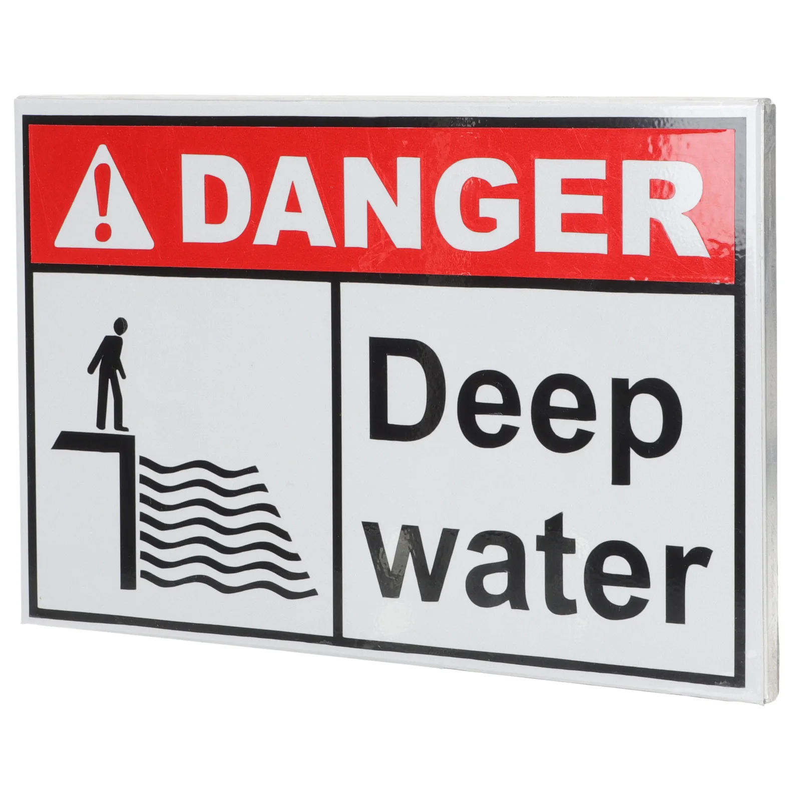 Deep Water Dangerous Zone Sign Outdoor Warning Sign for Kids Adults Safety Security Caution Pond Lake River Security Signs