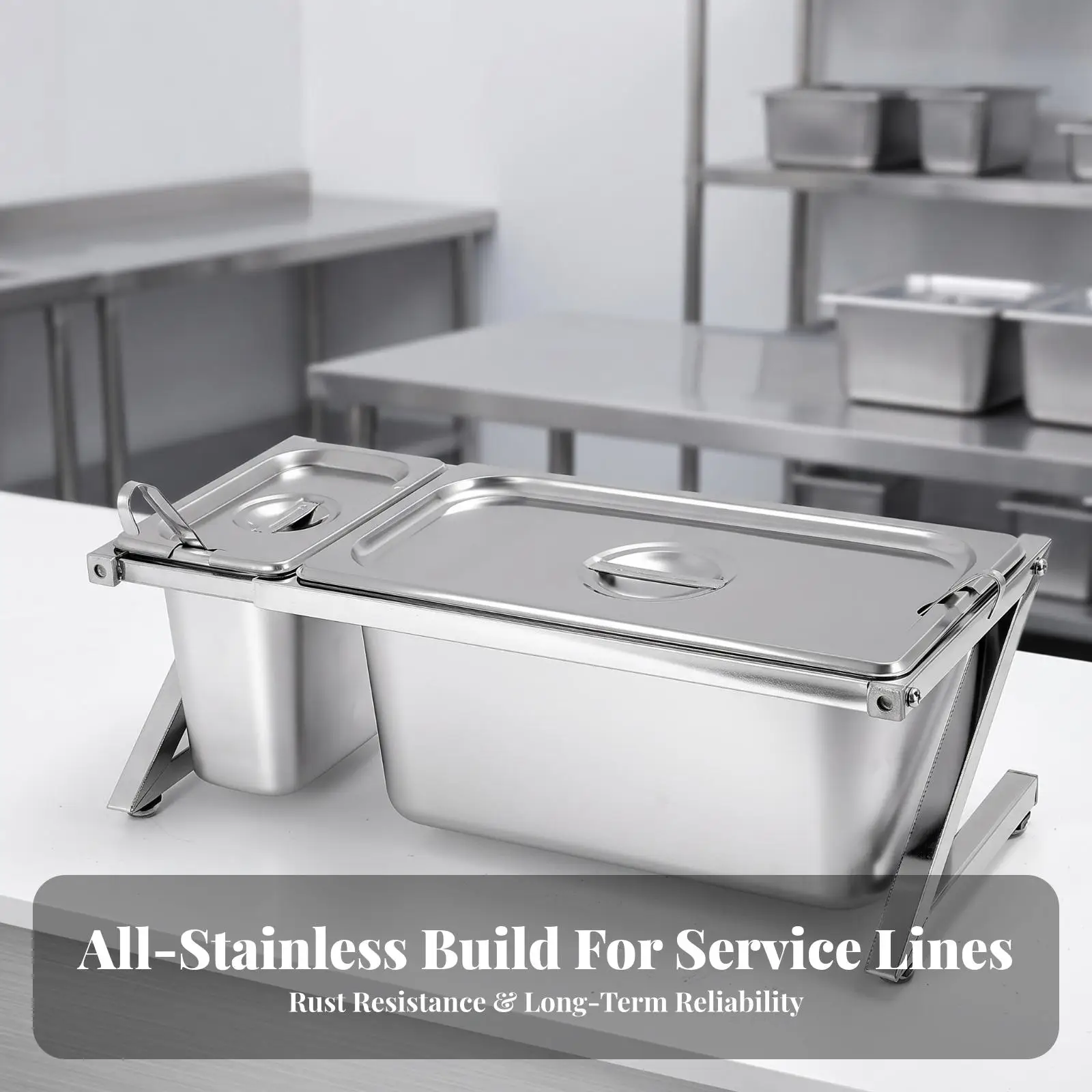 Stainless Steel Spice Rack Organizer for Kitchen Counter Condiment Holder with Sturdy Metal Chassis for Buffet and Home Use