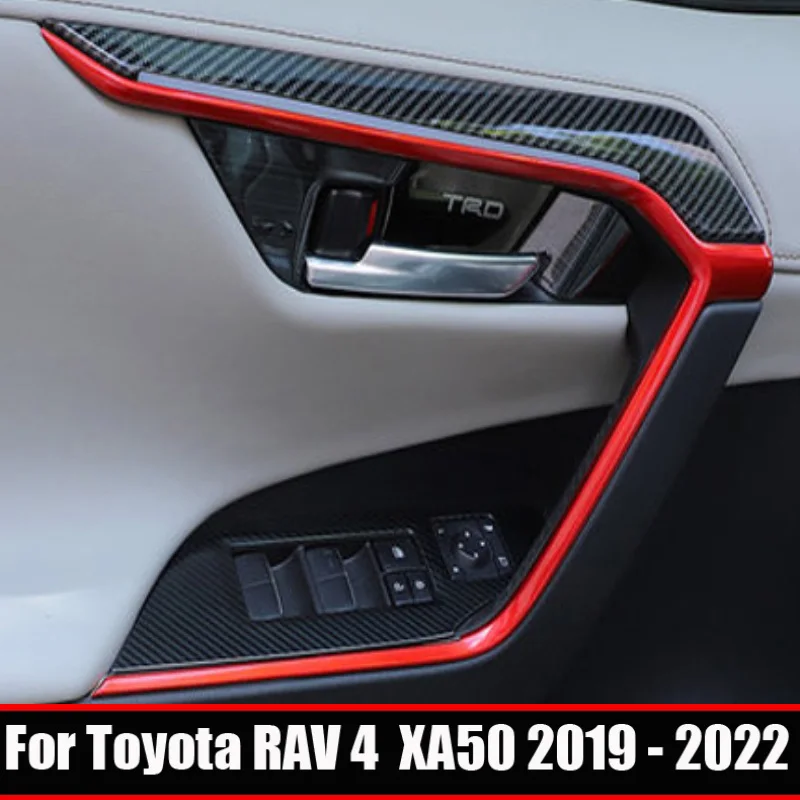 Für Toyota RAV4 RAV 4 XA50 2019 2020 2021 2022 2023 Hybrid Auto Innenraum Türfensterheber Armlehne Türschalbeneinsatz Zierleiste Abdeckung
