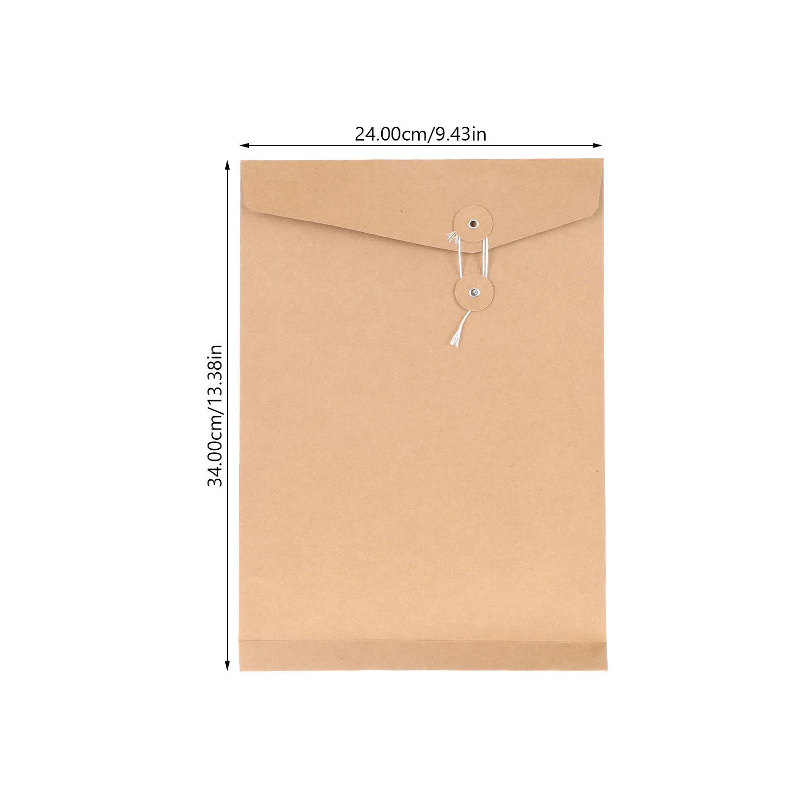 10Pcs A4 Kraft Paper File Envelope String Tie Closure Document Organizer for Daily Filing Bills Invoices Papers Office School