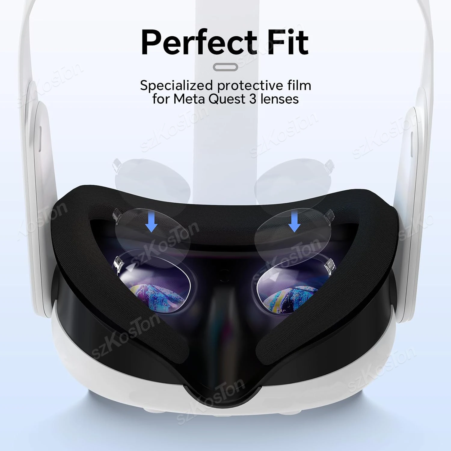 For Meta Quest 3 VR Headset 4Pcs VR Lens Protective Film Anti-Scratch Screen Protector Film Set for Meta Quest 3 Accessories