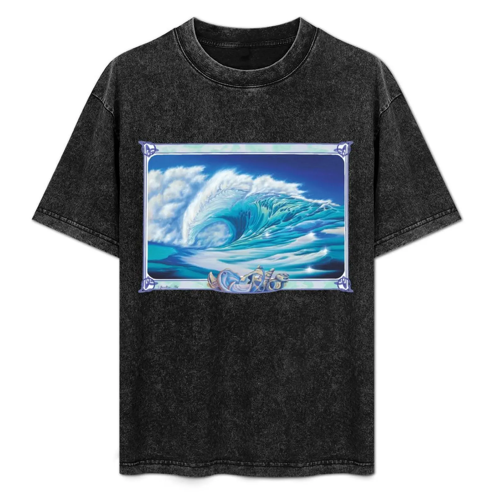 

speedlineart, heavy water T-Shirt Summer Casual Loose T-Shirt