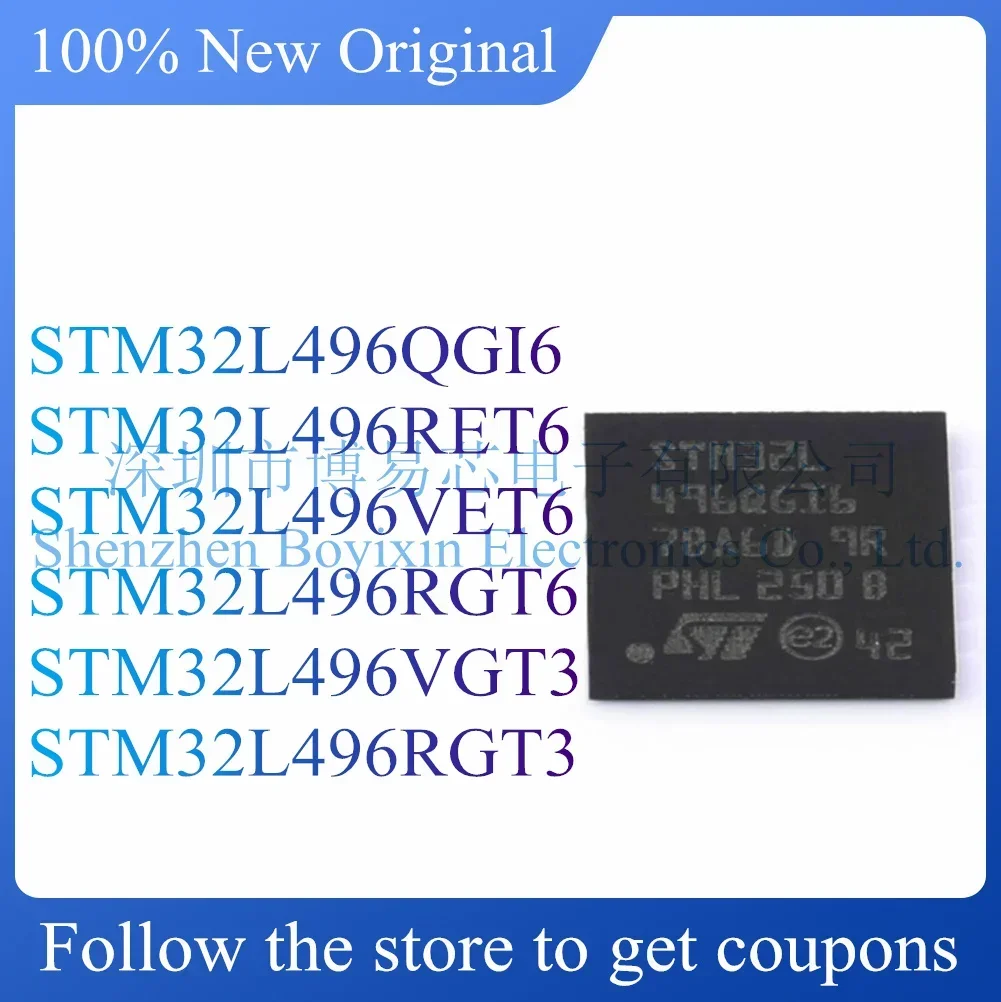 

NEW STM32L496VET6 STM32L496QGI6 STM32L496RET6 STM32L496RGT6 STM32L496VGT3 STM32L496RGT3,Original Product.