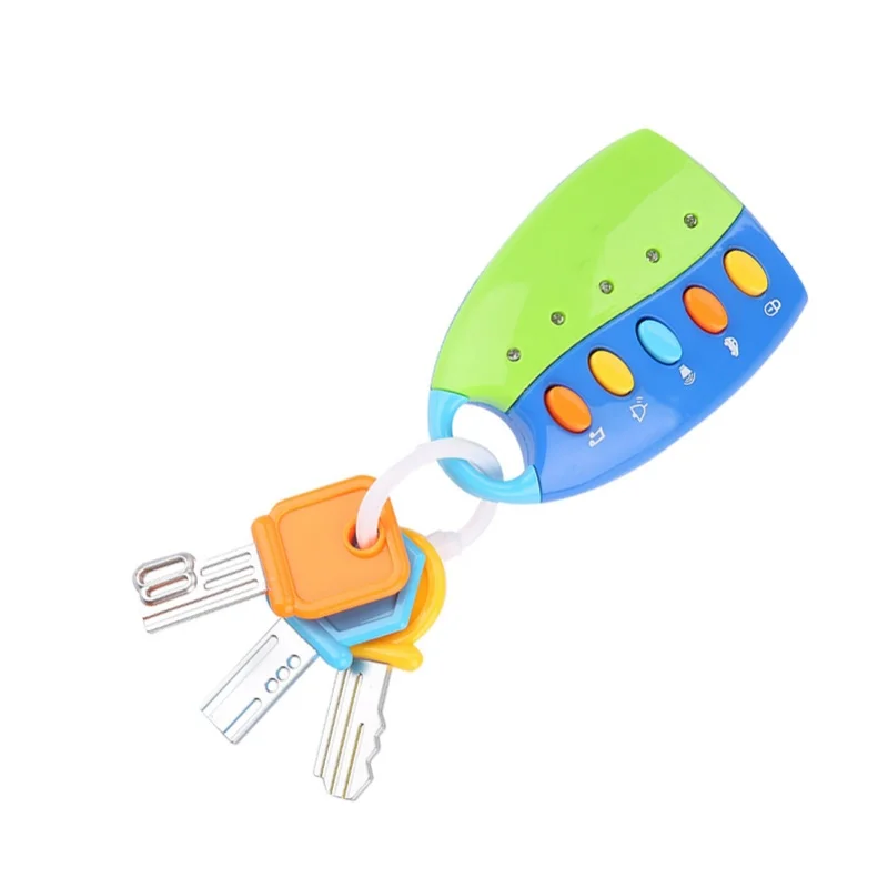 لعبة أطفال بمفتاح ذكي للتحكم عن بعد في السيارة، لعبة التظاهر الموسيقية للأطفال ألعاب تعليمية (وردي) (أزرق)