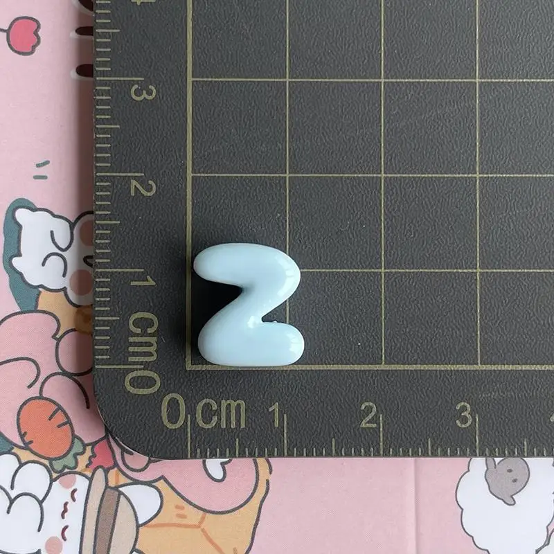 Harz-Alphabet-Buchstabenanhänger 26 Stück Niedliches Pastell-Bubble-Design Komplettes A-Z-Set für DIY-Bastelkurse Schmuckherstellung Aktivitäten – Detail 31