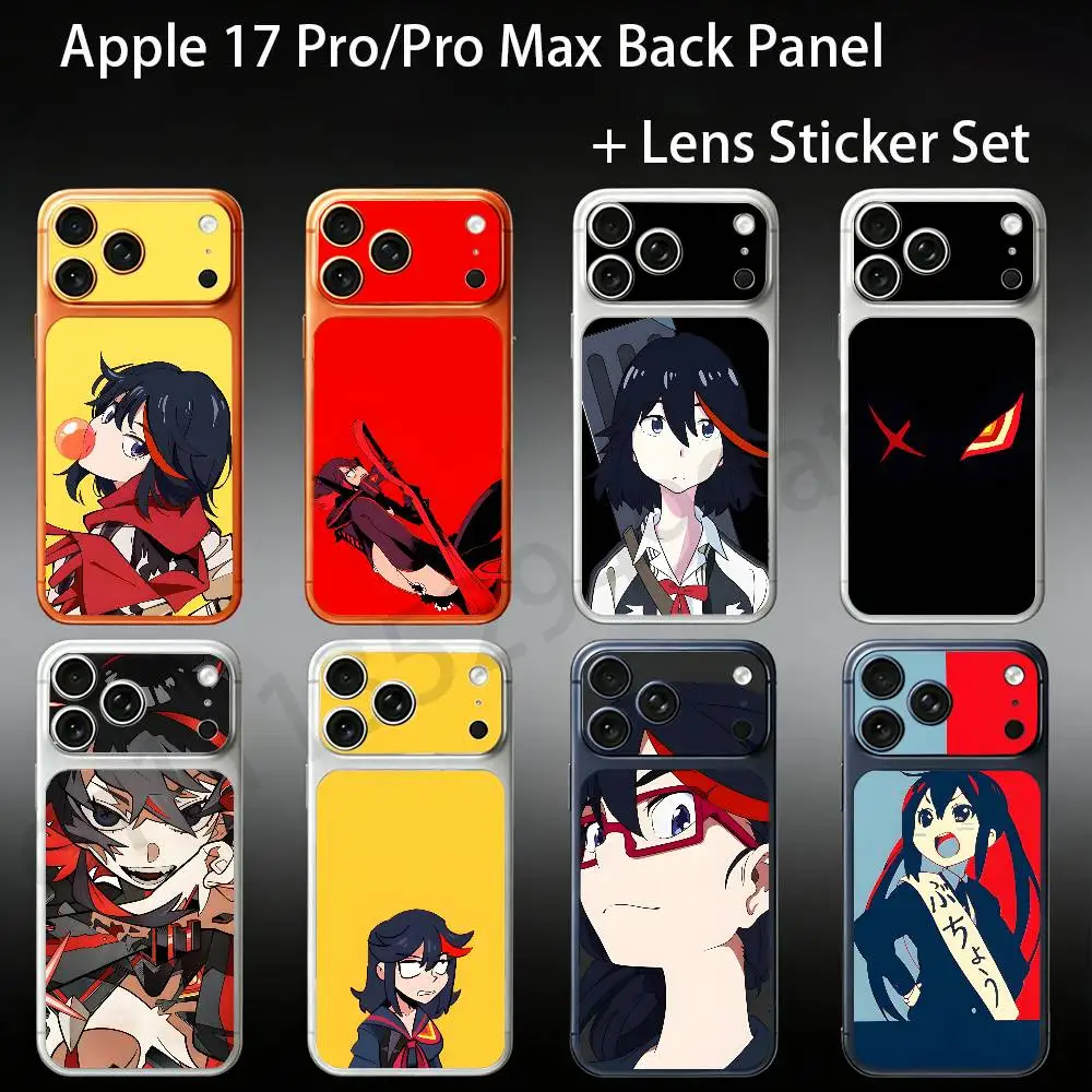 KILL la K-KILL R-Ryuko M-Matoi For iPhone 17proMax/17pro Full Cover Decal Skin Wrap Colorful Rear Protective Sticker Film