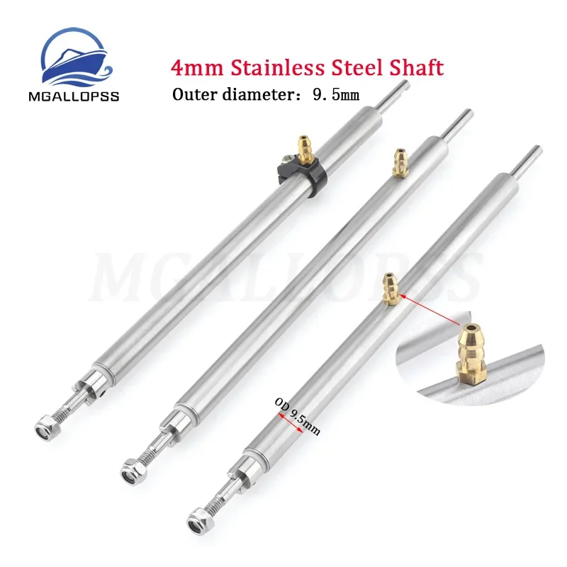 

RC Boat L10/13/15/20/25/30/35cm Length Stainless Steel Tube+Grease Nozzle+4mm Stainless Steel Shaft for RC Electric Racing Boat