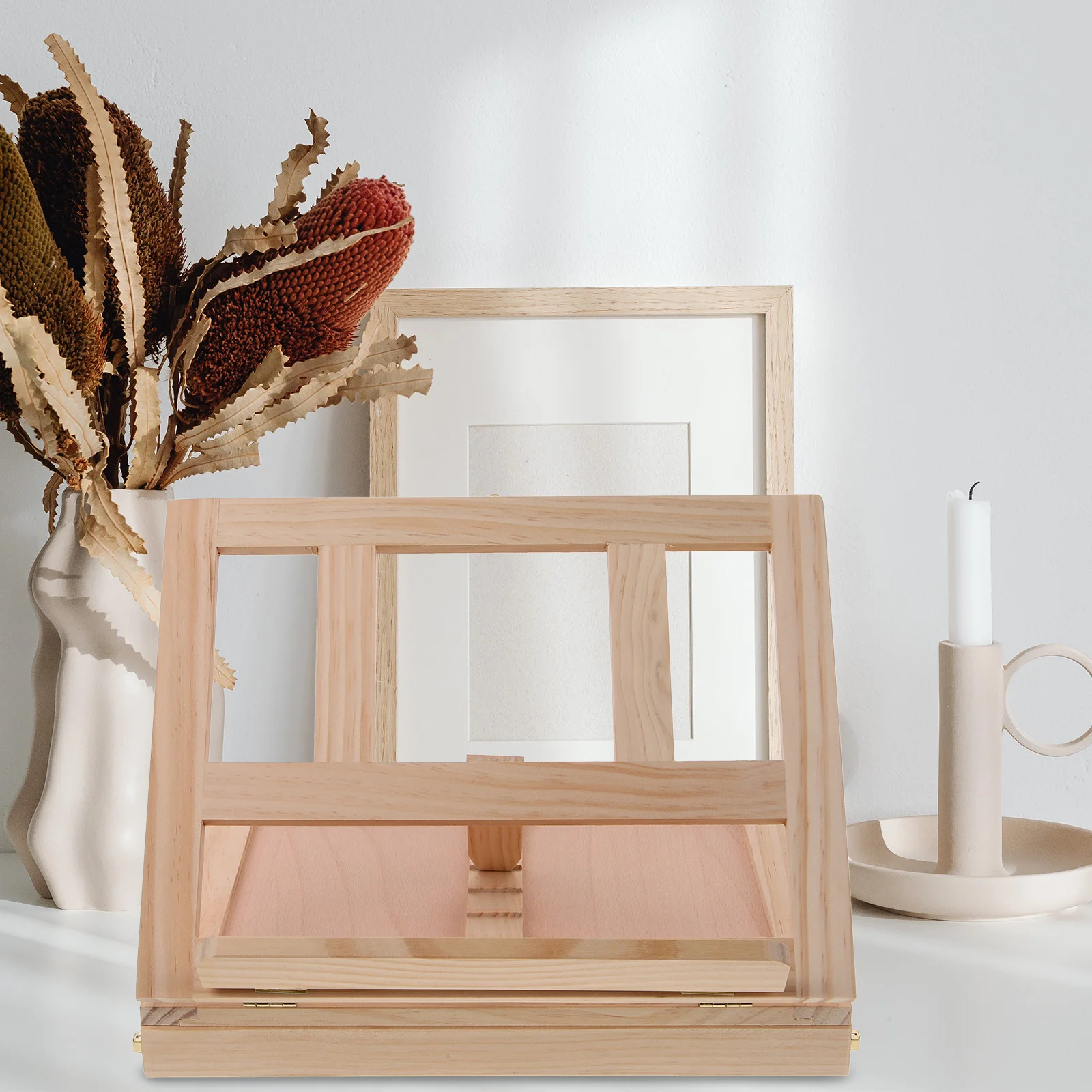 Rak Gambar Portabel Kayu Desain Ringan Untuk Menggambar Melukis Sketsa Luar Ruangan Penggunaan Studio Rumah