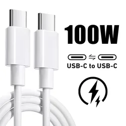 Dual USB C 100W PD Fast Charging Type C Cable For iPhone Air 17 16 15 Pro Max Samsung Xiaomi Redmi POCO HONOR Quick Charge Cable